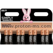 Алкална батерия LR6 AA  8pk блистер SIMPLY MN1500   DURACELL